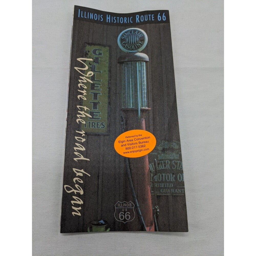 Illinois Historic Route 66 Travel Brochure Map